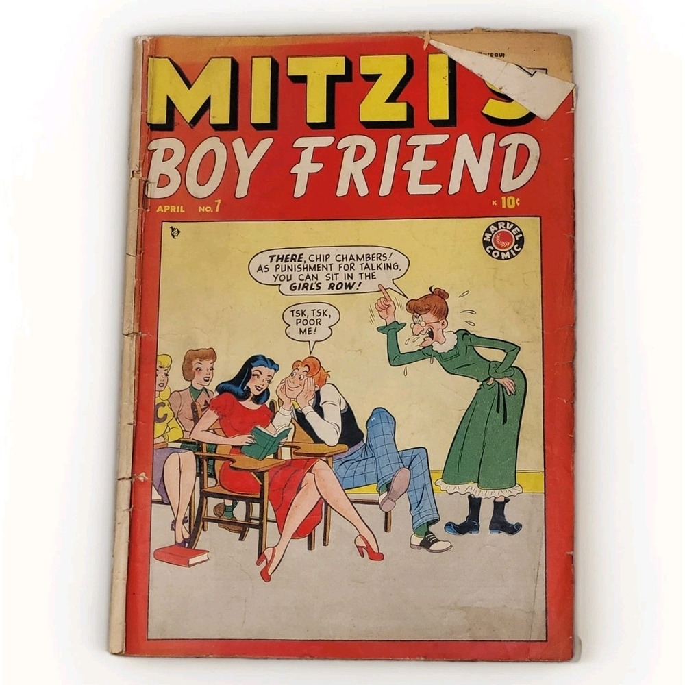 MITZI'S BOY FRIEND Volume 7 Scarce from 1949! Golden Age Comic Book Vintage